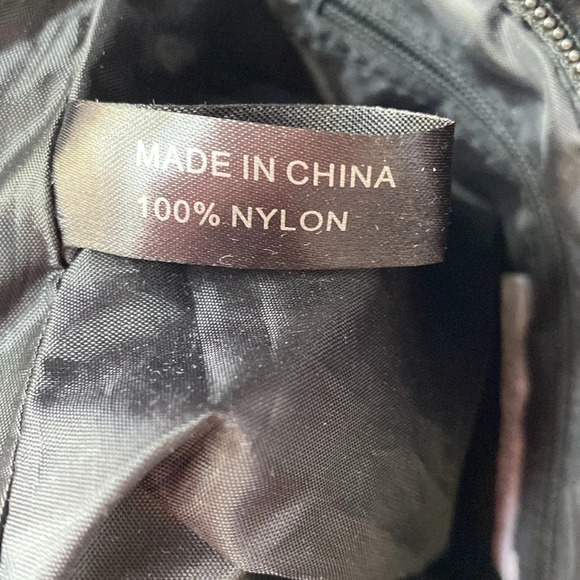 Kenneth Cole Reaction Crossbody Quilted Purse Black Zip Closure Nylon Bag - Picture 9 of 11